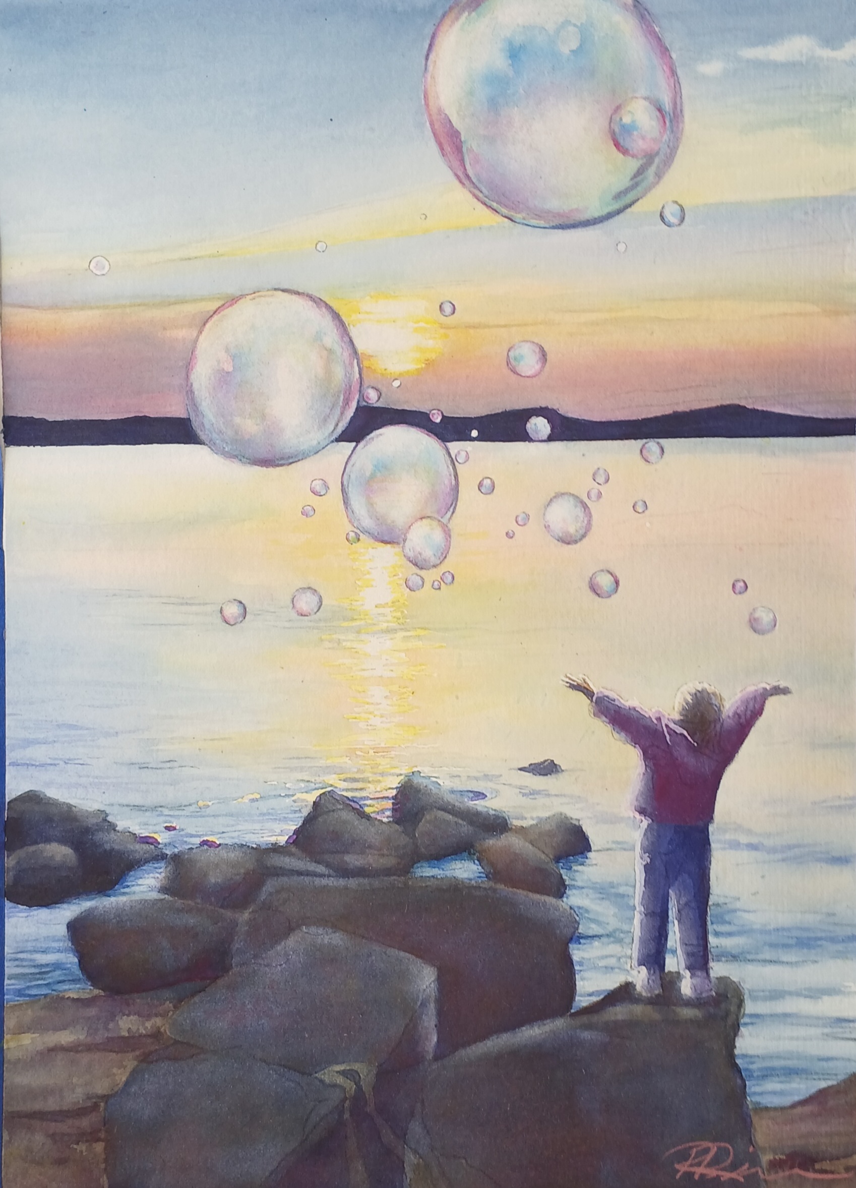 Thank You! - Watercolor 16 in x 10.5 in Giclee reproductions available