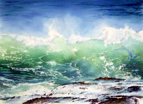 1000 Voices 6 - 21 in x 28 in Watercolor